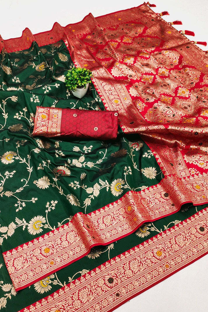 Indian Wedding Banarasi Saree - Image 4