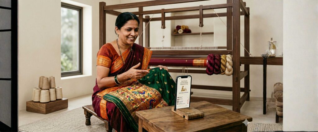 Marathi Woman Selling Products by creating reel is doing proper Branding of her products by placing it 7 times before the audience for recognition and conversion Brand Maratha.jpg
